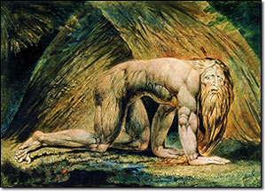 A painting of a shaggy Nebuchadnezzar when he was a beast.